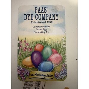 Paas Dye Company Vintage 125th Anniversary Easter Egg Coloring Kit Collector Tin
